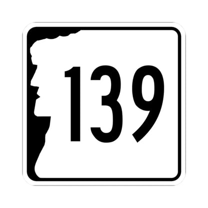 NH Route 139 (New Hampshire) (Road Sign) STICKER Vinyl Kiss-Cut Decal 2 Inch White - The Sticker Space
