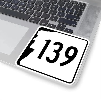 NH Route 139 (New Hampshire) (Road Sign) STICKER Vinyl Kiss-Cut Decal - The Sticker Space