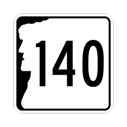 NH Route 140 (New Hampshire) (Road Sign) STICKER Vinyl Kiss-Cut Decal 4 Inch White - The Sticker Space