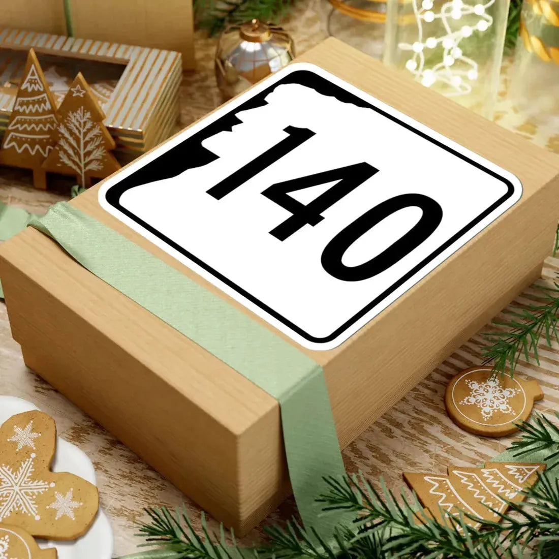 NH Route 140 (New Hampshire) (Road Sign) STICKER Vinyl Kiss-Cut Decal - The Sticker Space