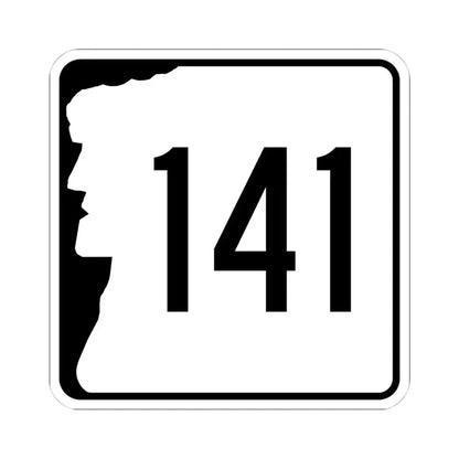 NH Route 141 (New Hampshire) (Road Sign) STICKER Vinyl Kiss-Cut Decal 4 Inch White - The Sticker Space