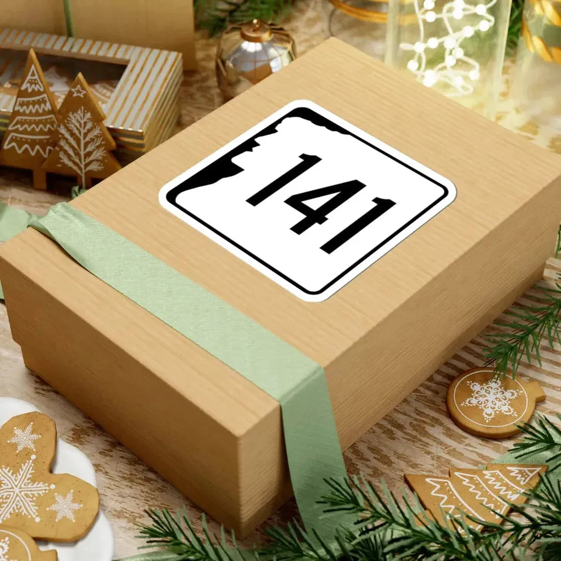 NH Route 141 (New Hampshire) (Road Sign) STICKER Vinyl Kiss-Cut Decal - The Sticker Space