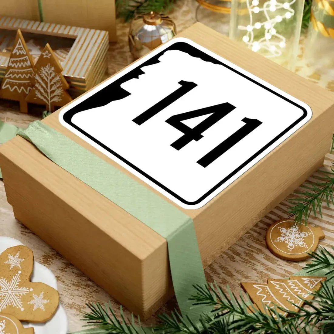 NH Route 141 (New Hampshire) (Road Sign) STICKER Vinyl Kiss-Cut Decal - The Sticker Space