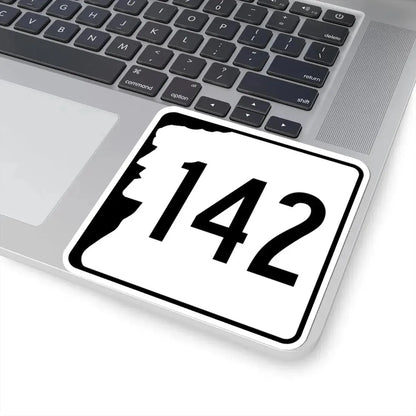 NH Route 142 (New Hampshire) (Road Sign) STICKER Vinyl Kiss-Cut Decal - The Sticker Space