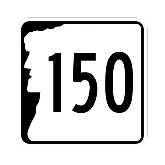 NH Route 150 (New Hampshire) (Road Sign) STICKER Vinyl Kiss-Cut Decal 2 Inch White - The Sticker Space