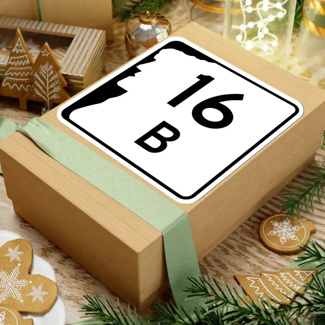 NH Route 16B (New Hampshire) (Road Sign) STICKER Vinyl Kiss-Cut Decal - The Sticker Space