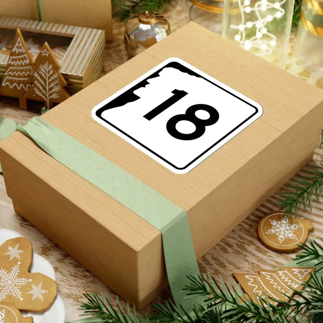 NH Route 18 (New Hampshire) (Road Sign) STICKER Vinyl Kiss-Cut Decal - The Sticker Space