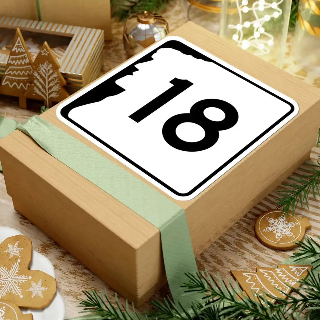 NH Route 18 (New Hampshire) (Road Sign) STICKER Vinyl Kiss-Cut Decal - The Sticker Space