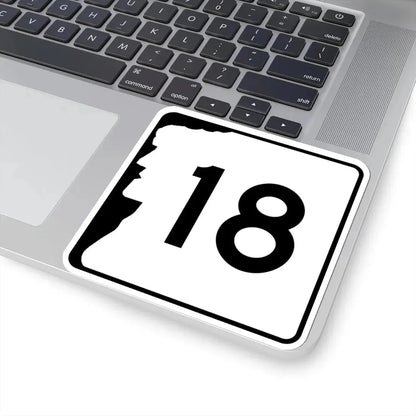 NH Route 18 (New Hampshire) (Road Sign) STICKER Vinyl Kiss-Cut Decal - The Sticker Space