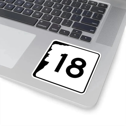 NH Route 18 (New Hampshire) (Road Sign) STICKER Vinyl Kiss-Cut Decal - The Sticker Space