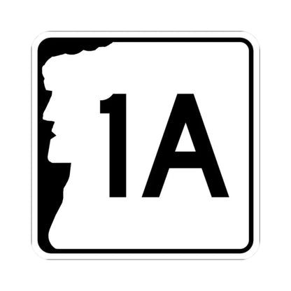 NH Route 1A (New Hampshire) (Road Sign) STICKER Vinyl Kiss-Cut Decal 2 Inch White - The Sticker Space