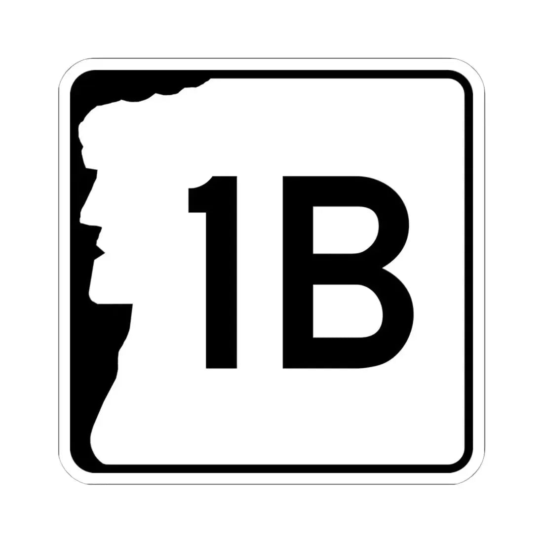 NH Route 1B (New Hampshire) (Road Sign) STICKER Vinyl Kiss-Cut Decal 6 Inch White - The Sticker Space