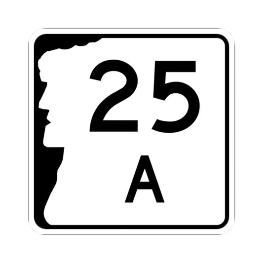 NH Route 25A (New Hampshire) (Road Sign) STICKER Vinyl Kiss-Cut Decal 2 Inch White - The Sticker Space