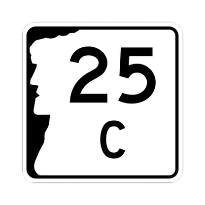 NH Route 25C (New Hampshire) (Road Sign) STICKER Vinyl Kiss-Cut Decal 3 Inch White - The Sticker Space