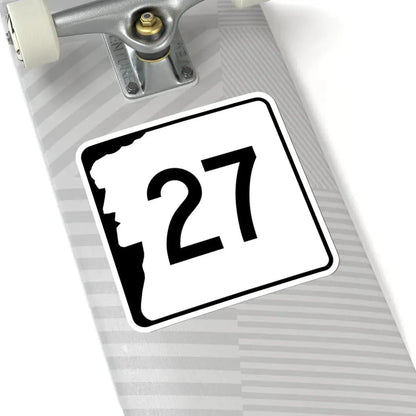 NH Route 27 (New Hampshire) (Road Sign) STICKER Vinyl Kiss-Cut Decal - The Sticker Space