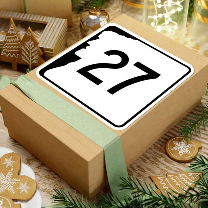 NH Route 27 (New Hampshire) (Road Sign) STICKER Vinyl Kiss-Cut Decal - The Sticker Space