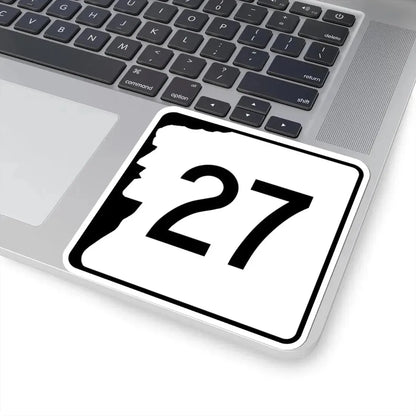 NH Route 27 (New Hampshire) (Road Sign) STICKER Vinyl Kiss-Cut Decal - The Sticker Space