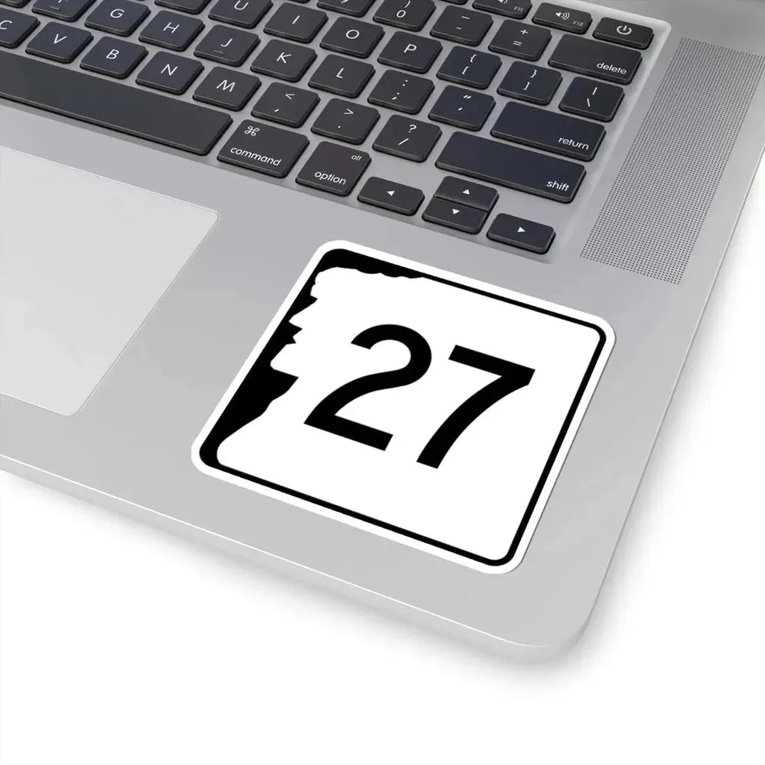 NH Route 27 (New Hampshire) (Road Sign) STICKER Vinyl Kiss-Cut Decal - The Sticker Space
