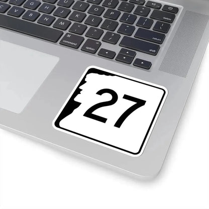 NH Route 27 (New Hampshire) (Road Sign) STICKER Vinyl Kiss-Cut Decal - The Sticker Space