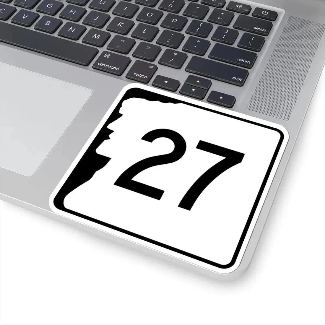 NH Route 27 (New Hampshire) (Road Sign) STICKER Vinyl Kiss-Cut Decal - The Sticker Space