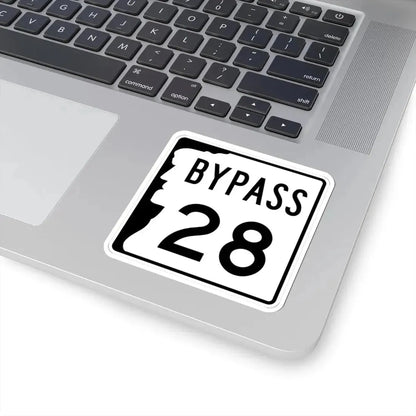 NH Route 28 Bypass (New Hampshire) (Road Sign) STICKER Vinyl Kiss-Cut Decal - The Sticker Space