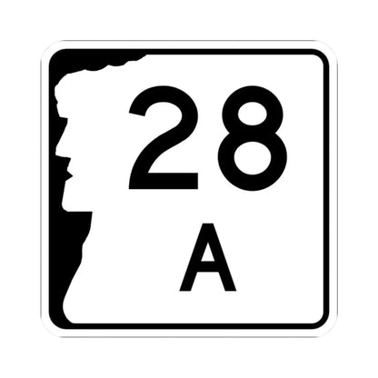 NH Route 28A (New Hampshire) (Road Sign) STICKER Vinyl Kiss-Cut Decal 2 Inch White - The Sticker Space
