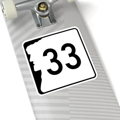 NH Route 33 (New Hampshire) (Road Sign) STICKER Vinyl Kiss-Cut Decal - The Sticker Space