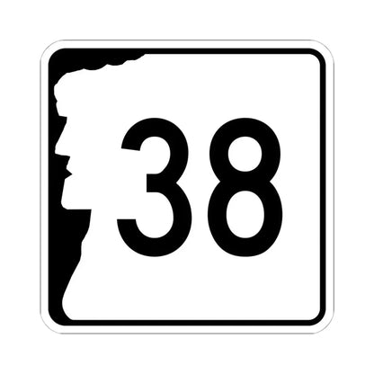 NH Route 38 (New Hampshire) (Road Sign) STICKER Vinyl Kiss-Cut Decal 6 Inch White - The Sticker Space