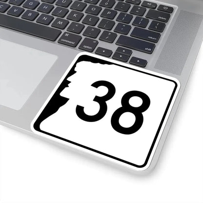 NH Route 38 (New Hampshire) (Road Sign) STICKER Vinyl Kiss-Cut Decal - The Sticker Space
