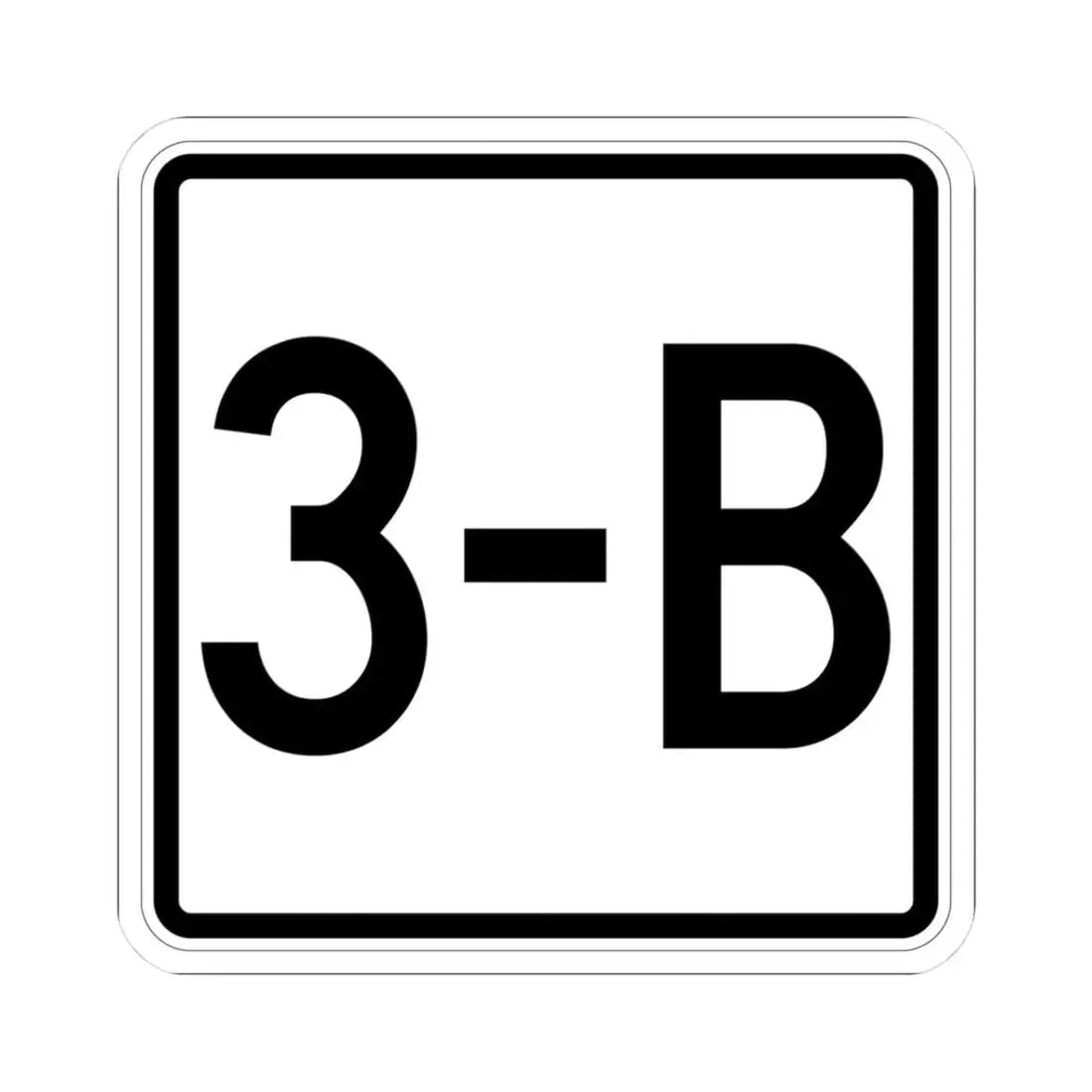 NH Route 3B 1948 (New Hampshire) (Road Sign) STICKER Vinyl Kiss-Cut Decal 3 Inch White - The Sticker Space