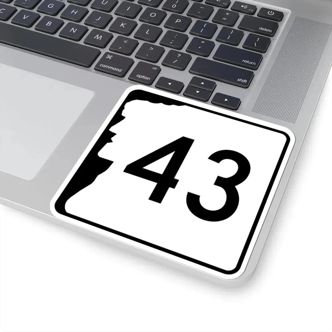NH Route 43 (New Hampshire) (Road Sign) STICKER Vinyl Kiss-Cut Decal - The Sticker Space