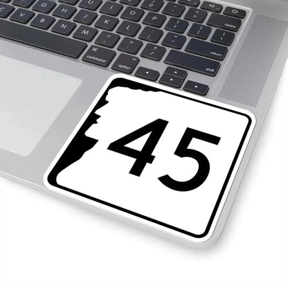 NH Route 45 (New Hampshire) (Road Sign) STICKER Vinyl Kiss-Cut Decal - The Sticker Space