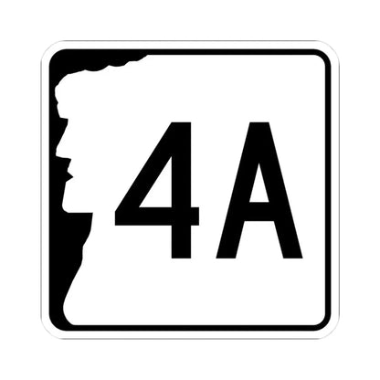 NH Route 4A (New Hampshire) (Road Sign) STICKER Vinyl Kiss-Cut Decal 3 Inch White - The Sticker Space