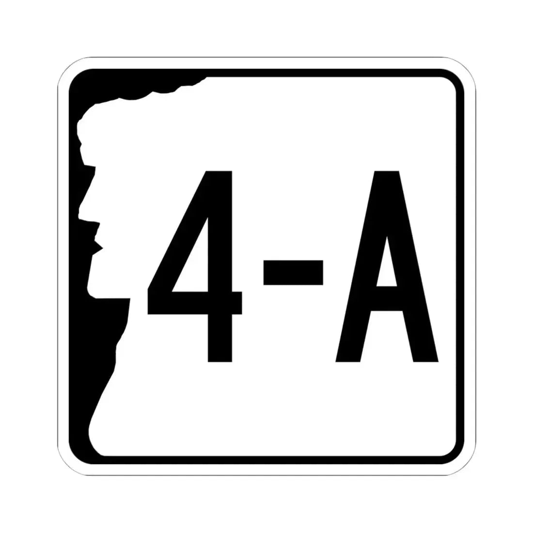 NH Route 4A variant (New Hampshire) (Road Sign) STICKER Vinyl Kiss-Cut Decal 6 Inch White - The Sticker Space