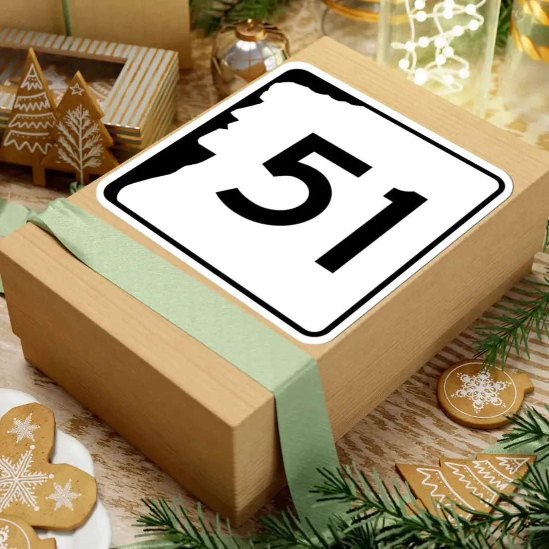 NH Route 51 (New Hampshire) (Road Sign) STICKER Vinyl Kiss-Cut Decal - The Sticker Space