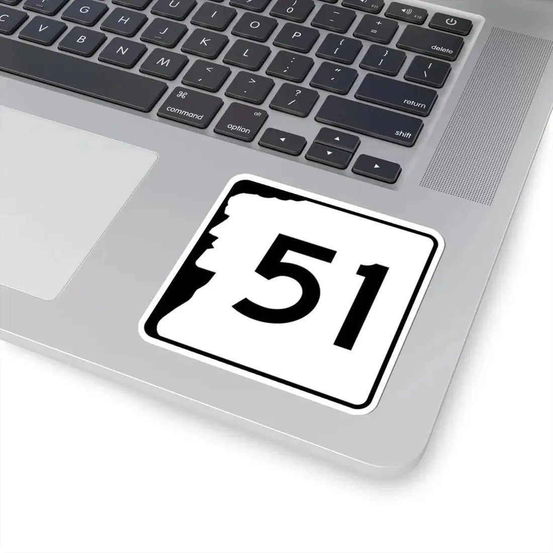 NH Route 51 (New Hampshire) (Road Sign) STICKER Vinyl Kiss-Cut Decal - The Sticker Space