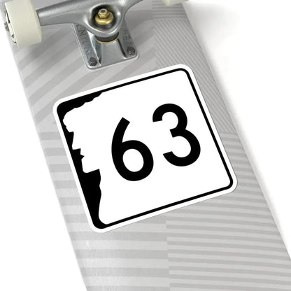 NH Route 63 (New Hampshire) (Road Sign) STICKER Vinyl Kiss-Cut Decal - The Sticker Space