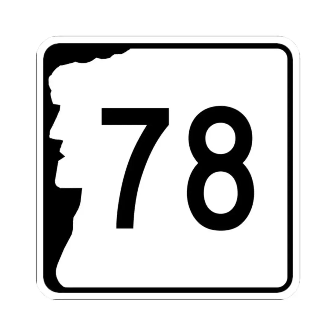 NH Route 78 (New Hampshire) (Road Sign) STICKER Vinyl Kiss-Cut Decal 2 Inch White - The Sticker Space