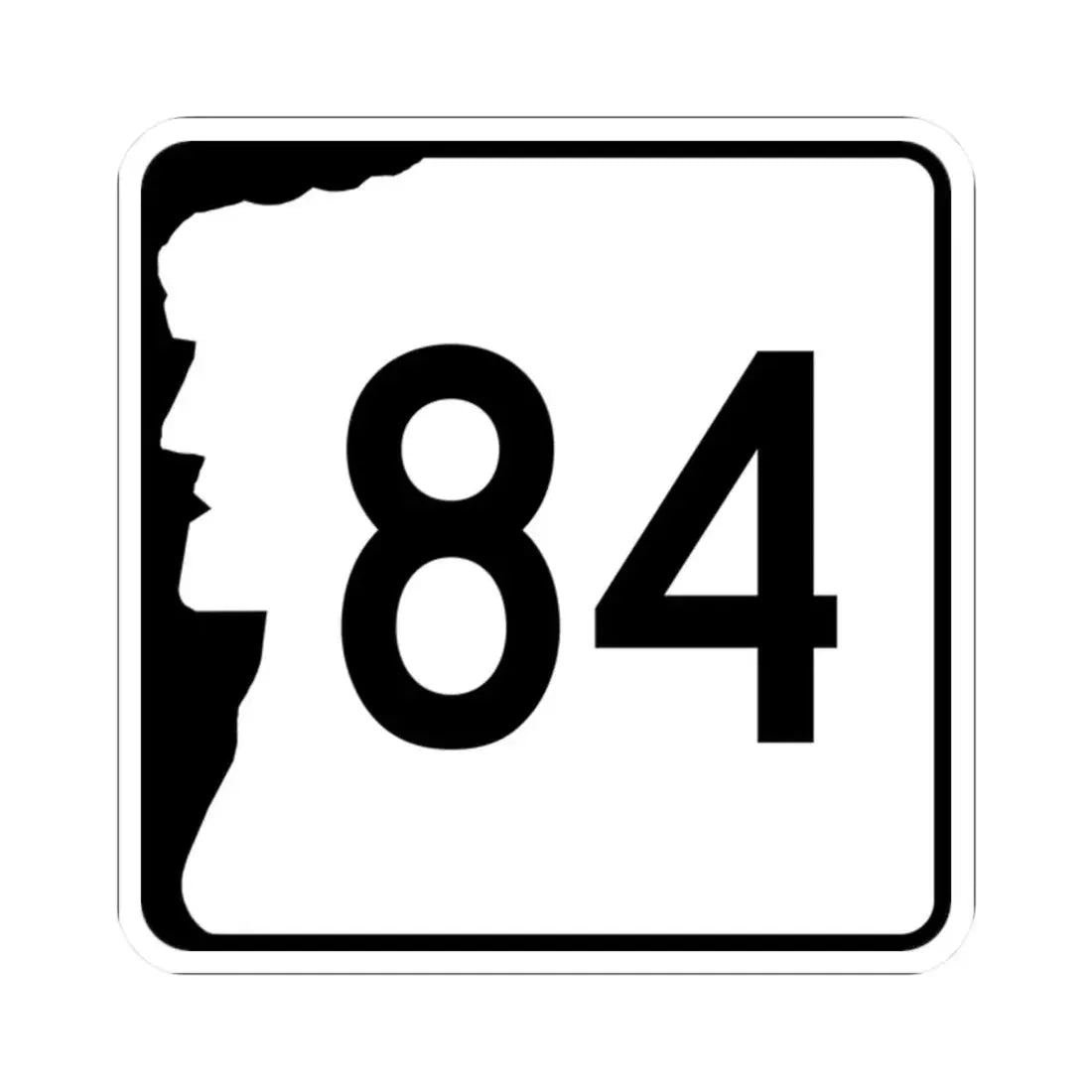 NH Route 84 (New Hampshire) (Road Sign) STICKER Vinyl Kiss-Cut Decal 2 Inch White - The Sticker Space