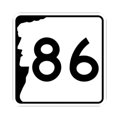 NH Route 86 (New Hampshire) (Road Sign) STICKER Vinyl Kiss-Cut Decal 2 Inch White - The Sticker Space