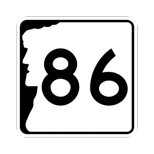 NH Route 86 (New Hampshire) (Road Sign) STICKER Vinyl Kiss-Cut Decal 2 Inch White - The Sticker Space