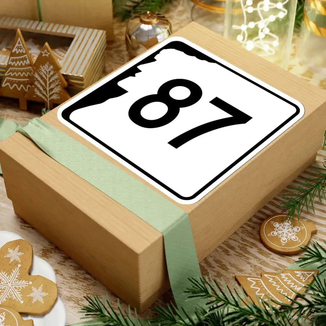 NH Route 87 (New Hampshire) (Road Sign) STICKER Vinyl Kiss-Cut Decal - The Sticker Space