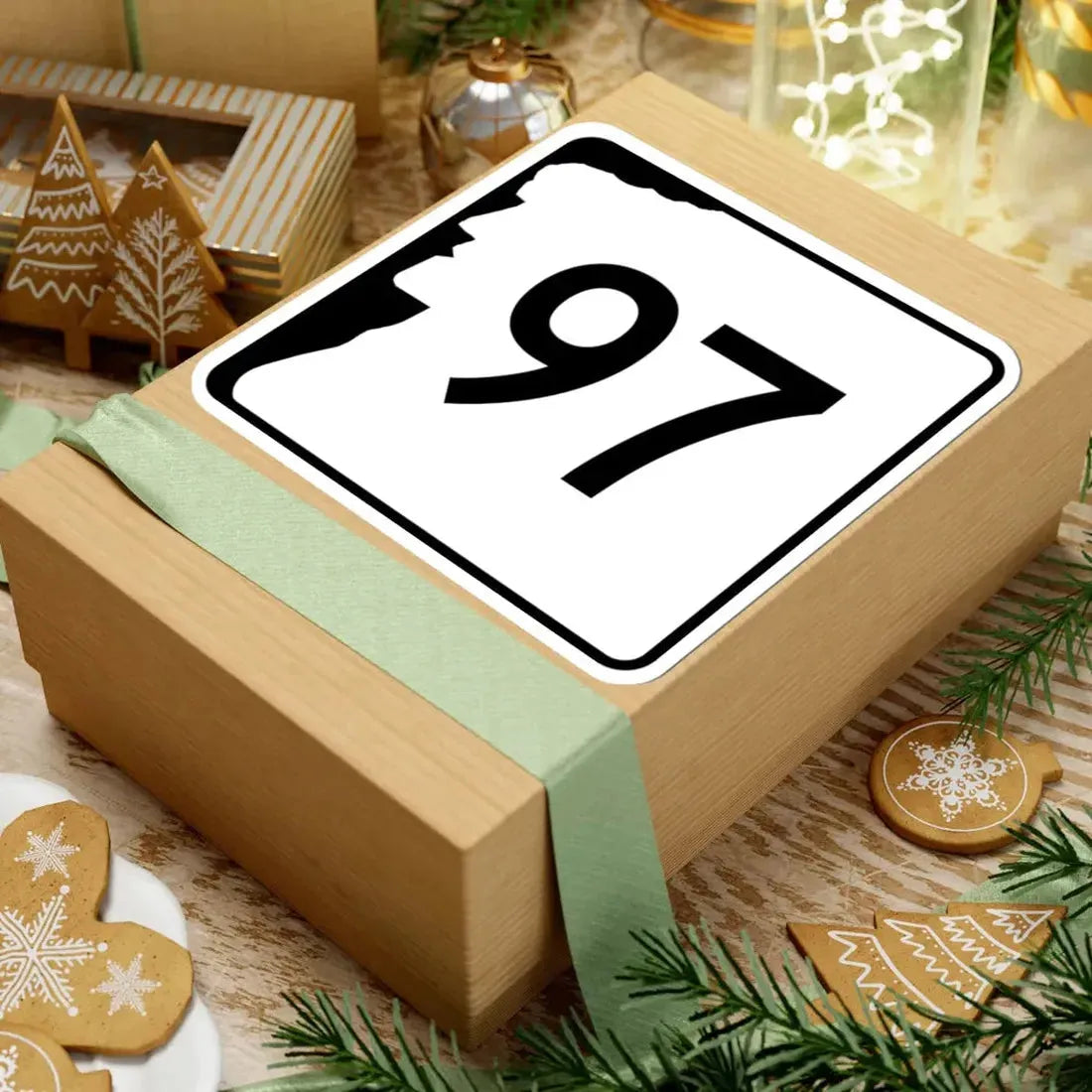 NH Route 97 (New Hampshire) (Road Sign) STICKER Vinyl Kiss-Cut Decal - The Sticker Space