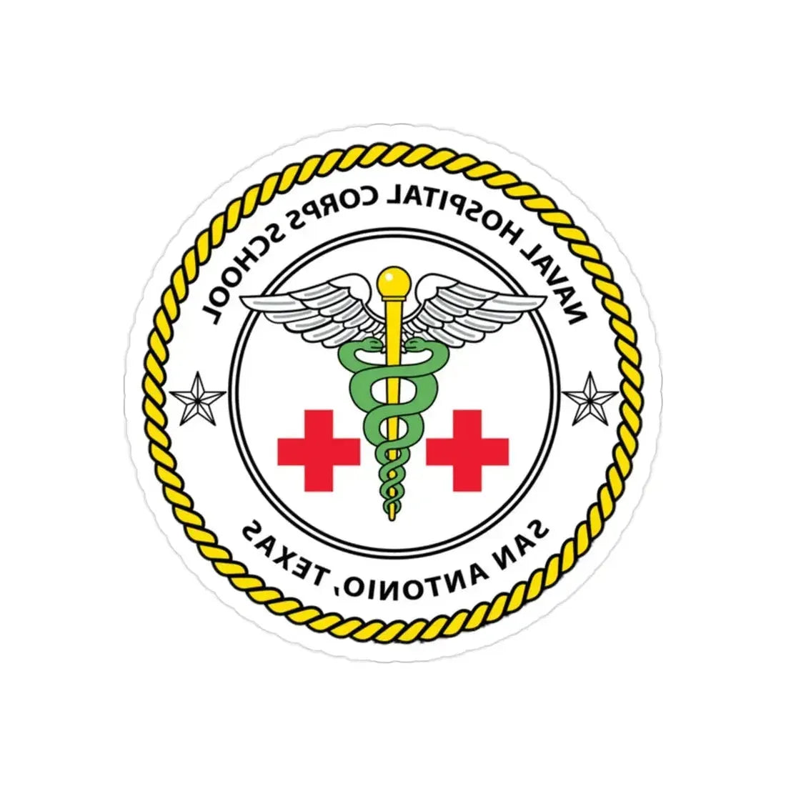 NHCS Texas (U.S. Navy) REVERSE PRINT Transparent Die-Cut STICKER 2 Inch Die-Cut Transparent - The Sticker Space