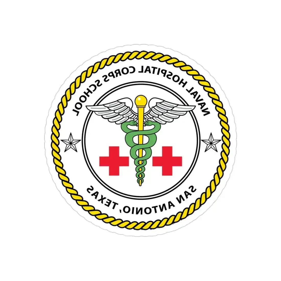 NHCS Texas (U.S. Navy) REVERSE PRINT Transparent Die-Cut STICKER 3 Inch Die-Cut Transparent - The Sticker Space