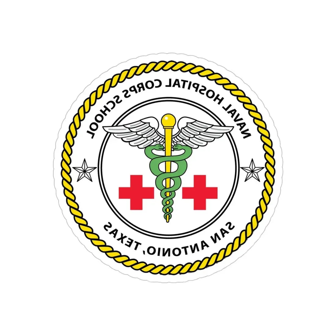 NHCS Texas (U.S. Navy) REVERSE PRINT Transparent Die-Cut STICKER - The Sticker Space