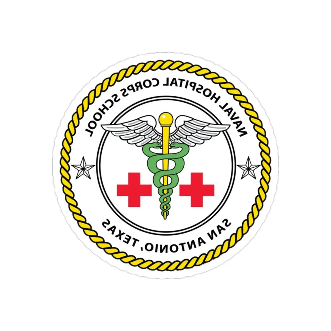 NHCS Texas (U.S. Navy) REVERSE PRINT Transparent Die-Cut STICKER - The Sticker Space