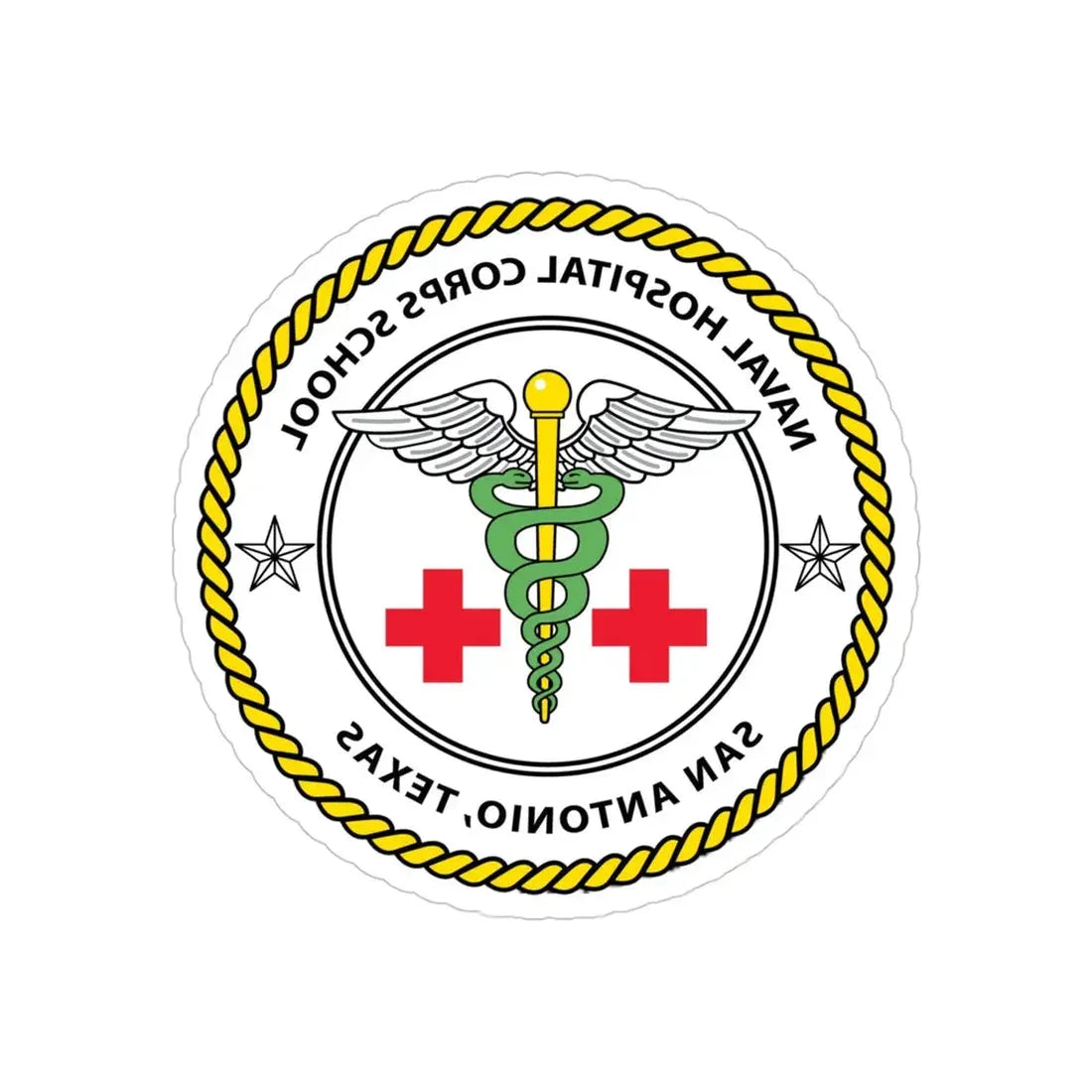 NHCS Texas (U.S. Navy) REVERSE PRINT Transparent Die-Cut STICKER - The Sticker Space