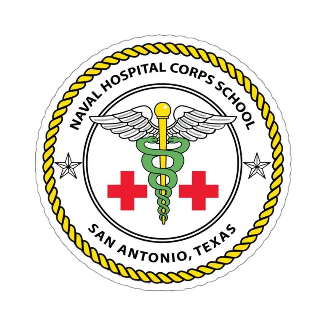 NHCS Texas (U.S. Navy) STICKER Vinyl Kiss-Cut Decal 3 Inch White - The Sticker Space