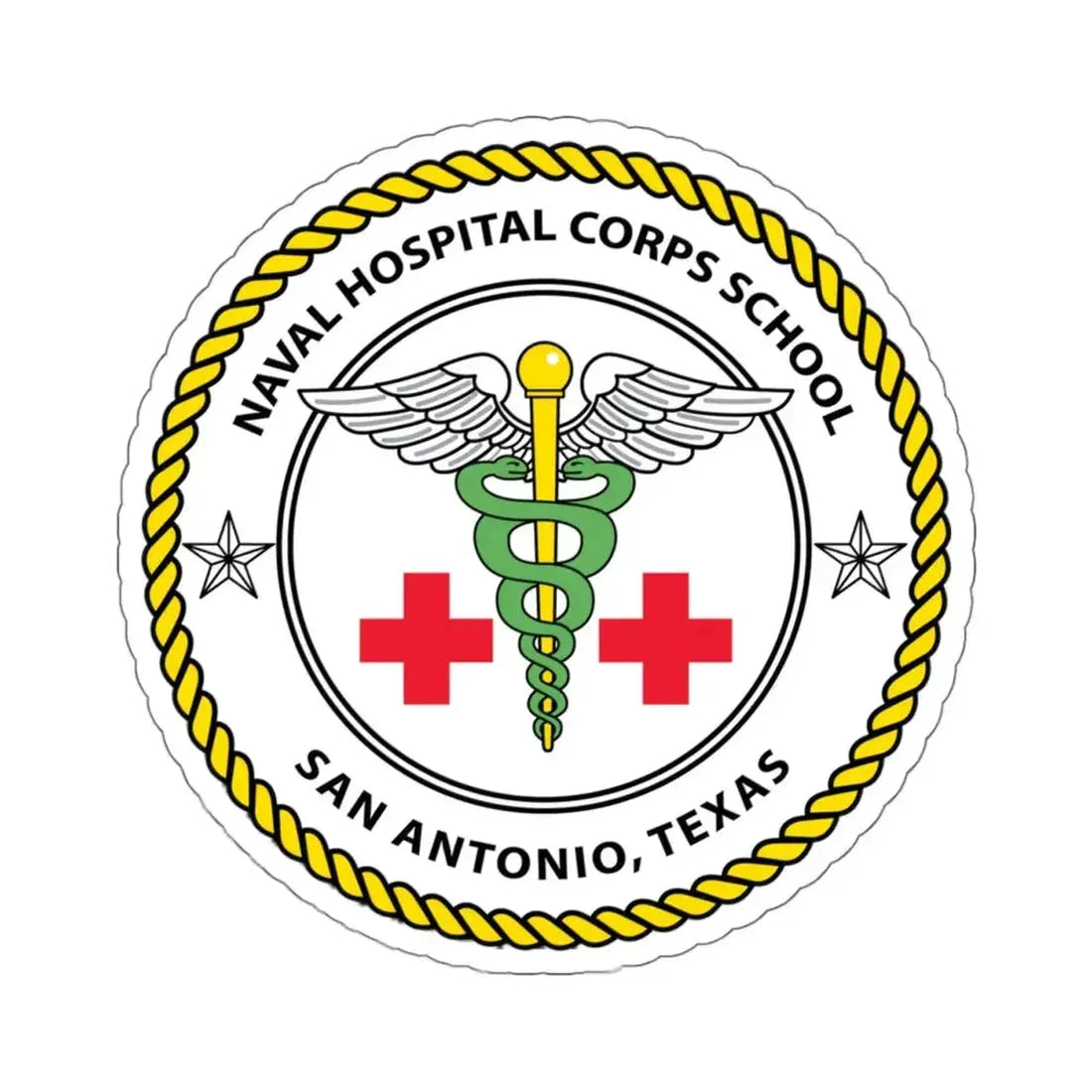 NHCS Texas (U.S. Navy) STICKER Vinyl Kiss-Cut Decal 4 Inch White - The Sticker Space